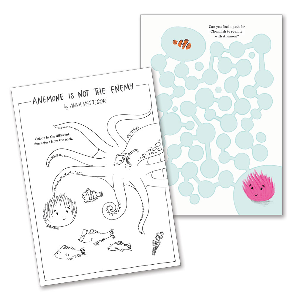 Anemone Activity Sheets